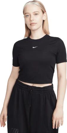 Nike Essential Crop T-shirt Damen Schwarz 0