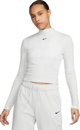 Nike Essentials Ribbed Mock Damen Weiss