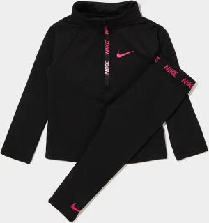 Nike Girls' Pacer 1/4 Zip Trainingsoberteil/Leggings Set Babys, Rosa