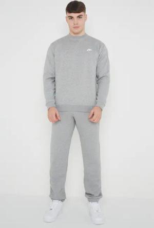 Nike Herren Club Fleece Full Trainingsanzug Set Grau