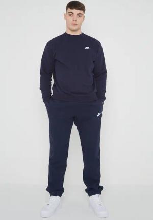 Nike Herren Club Fleece Full Trainingsanzug Set Navy