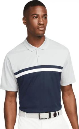 Nike Herren Victory Dri-FIT Golf Polo Shirt (Helles Rauchgrau/Obsidianblau)