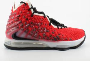 Nike Lebron XVII Red Textile Schnüren -Herren -Trainer BQ3177 601