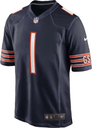 Nike NFL Chicago Bears Justin Fields 1 Home Jersey Blau