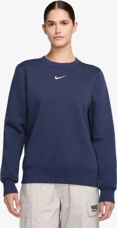 Nike Phoenix Fleece Crew Sweatshirt Damen-Dunkelblau,Creme in dunkelblau