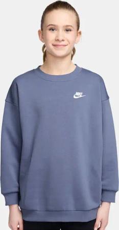 Nike Sportswear Club Fleece Oversized Crew Sweatshirt Mädchen in blaugrau, Größe: XL