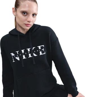 Nike Sportswear Damen Kapuzenpullover - Schwarz - Größe 36 - Baumwoll-Jersey