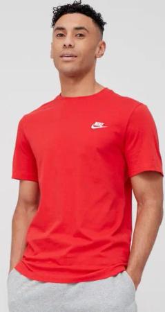Nike Sportswear T Shirt Club in Rot
