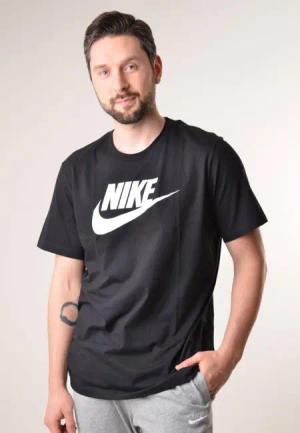 Nike Swoosh Futura Herren-T-Shirt in Schwarz