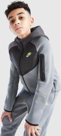 Nike Tech Colour Block Full Zip Hoodie, Grau