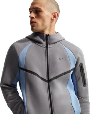 Nike Tech Fleece Herren Kapuzenpullover - Grau - Größe L - Poly Fleece
