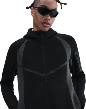 Nike Tech Fleece Herren Kapuzenpullover - Schwarz - Größe XS - Poly Fleece