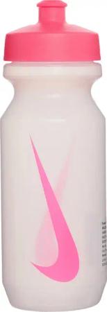 Nike - Wasserflasche "Big Mouth 2.0", Weite Trinköffnung, 650ml (Transparent/Pink)