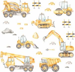 nikima Wandtattoo 206 Wandtattoo Baustelle Aquarell - 750 x 420 mm (PVC-Folie), in 6 vers. Größen