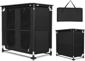 NILS CAMP Campingschrank Reise- Mehrzweckschrank mit Ablagefläche/Tisch 84x84x54cm