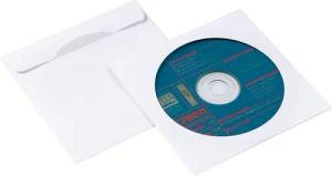 NIPS CD-Hülle CD/DVD-Papierhüllen (25 Stück), mit Steckverschluss, transparentes Sichtfenster