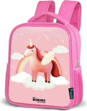 NoBoringSuitcases.com© Rucksack Einhorn - Flügel - Rosa - Regenbogen, Kinderrucksack, Schulrucksack, Freizeitrucksack, Mädchen, Kindergarten