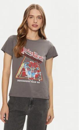 Noisy May T-Shirt Nate 27032258 Grau Regular Fit