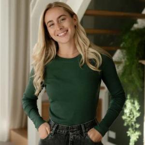 NORDLICHT Geripptes Langarmshirt Lica aus Bio-Baumwolle