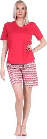 Normann Pyjama Damen Shorty Pyjama kurz mit gemusterten Shorts in strahlenden Farben