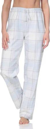 Normann Relaxanzug Normann Damen Schlafhose aus Flanell Schlafanzug Hose kariert