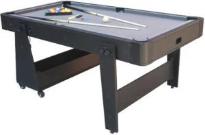 NORTH Twist 2in1 Max Airhockey/Billardtisch Schwarz/Schwarz 6FT