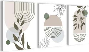 Novart Wandbild Wandbilder Wohnzimmer Abstrakt Figuren Bilder Deko, Grau, made in Germany, moderne Wandbilder, Boho Style