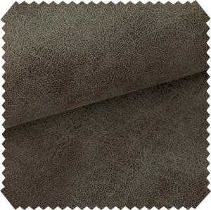 novely® Stoff exquisit ETERNITY Vintage Antiklederoptik Möbelstoff, Velours-Kunstleder, Schwer Entzündbar, Meterware, 1lfm