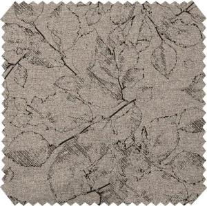 novely® Stoff MALCHIN GRACE - Polsterstoff im Leinenlook mit Blätter-Print, Strapazierfähig, Kuschelweich, Meterware, 1lfm