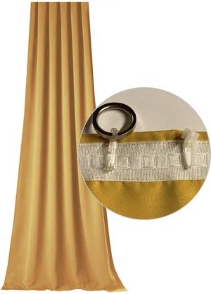 novumfix Verdunkelungsvorhang Sunout/20 curry Thermovorhang XXL Kräuselband bis 350 cm lang, verdunkelnd, extra lang