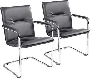 Nowy Styl Besucherstühle Rumba RUMBA CHROM V14N schwarz Kunstleder, 2 St.