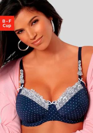 NUANCE Bügel-BH Damen marine-weiß Gr.95B