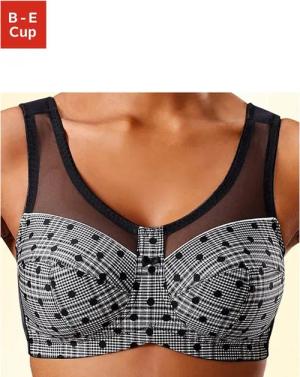NUANCE Entlastungs-BH Damen schwarz-kariert Gr.85B