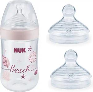 NUK Babyflasche NUK Nature Sense Babyflasche 260ml+Sauger 6-18 Vorteil Set