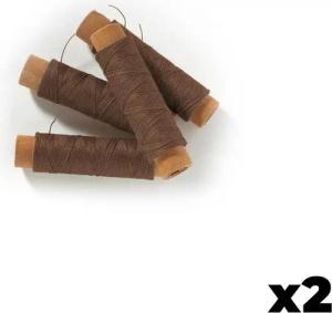 OcCre Modellbausatz Baumwollfaden braun 2 Rollen 0,5mm x 10m, (Bastelbedarf, 2-tlg., Schiffsbausatzzubehör), Made in Europe