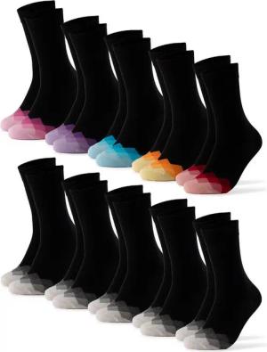 OCCULTO Basicsocken Damen Bunte Socken 10er Pack (Modell: Evelin) (10-Paar)
