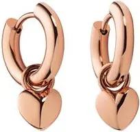 Ocean Heart Creolen aus rosévergoldetem Edelstahl