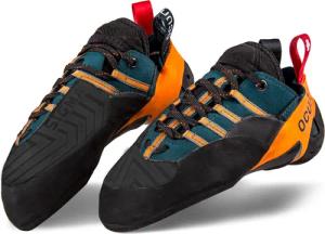 Ocun Sigma Kletterschuhe Petrol Orange, asymmetric, Klettverschluss