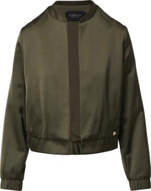 Offene Satinjacke mit Elastikbündchen