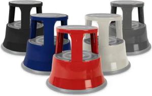 Office Marshal Tritthocker Elefantenfuß, 4 Farben, Sitzhocker, Rollhocker, Stahl