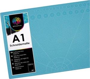 OfficeTree Schneideunterlage OfficeTree® Schneidematte blau - 90x60 cm (A1), 90 x 60 cm selbstheilend