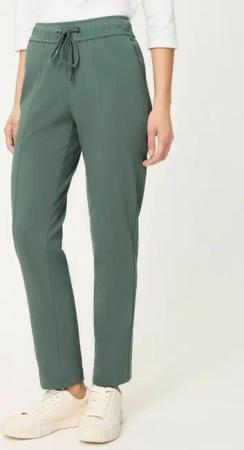 Olsen Stoffhose Hose im Cropped-Style mit Tunnelzug und Bindeband