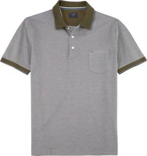 OLYMP Casual Wirk Poloshirt Herren, Oliv, Kurzarm, S