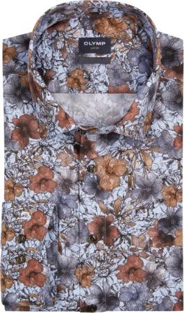OLYMP Luxor, Modern Fit, Hemd mit floralem Muster