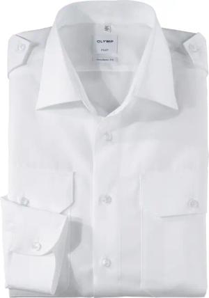 OLYMP Pilot, Diensthemd, modern fit, Weiß, Kent, 43