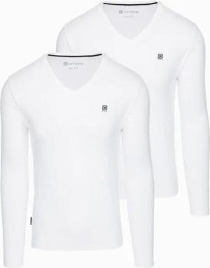 OMBRE Longsleeve 2er-Pack Herren Longsleeves mit V-Ausschnitt