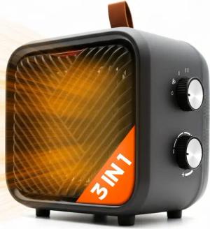 Onbest Keramikheizlüfter Elektrischer Heizwürfel, Elektroheizer, 1500W, 3 Heizstufen, Thermostat, bis 20m²