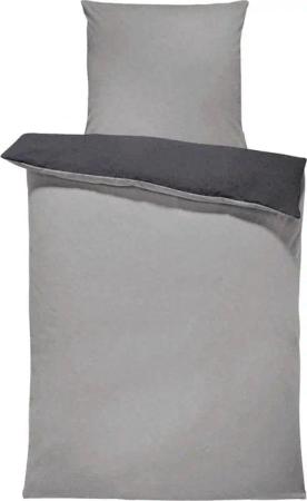 One Home Bettwäsche Doubleface Unifarben, Fleece, 2 teilig, Wende modern, kuschelig flauschig warm weich Winter Übergröße