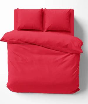 One Home Bettwäsche Unifarben Einfarbig, Renforcé, 3 teilig, Baumwolle mit Reißverschluss, Doppelbett