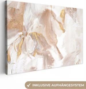 OneMillionCanvasses® Leinwandbild Farbe - Weiß - Abstrakt, Fotodruck (1 St), Leinwand Bilder Klein, Wand Dekoration Aesthetic 30x20 cm